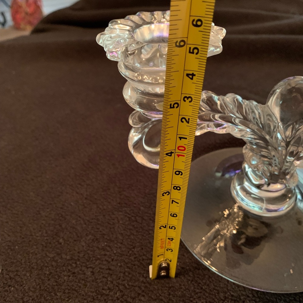 Depression glass double candlestick candle labra - Picture 4 of 5